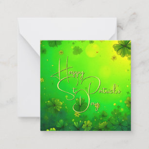 Feestelijke St. Patrick's Dag Wensen Notitiekaartje
