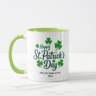 Feestelijke St. Patrick's Day met Shamrock-rand Mok