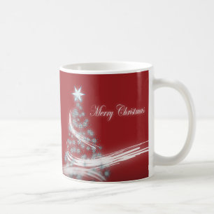 Feestelijke Ster Chique Kerstmis Evergreen Koffiemok