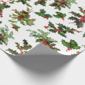 Feestelijke stijl Holly Cadeaupapier (Hoek)