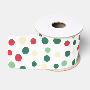 Feestelijke Stippen Kerstvakantie Grosgrain Lint