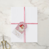 Feestelijke streep brief van Santa Cadeaulabel (Met Touw)