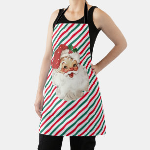 Feestelijke streep rood groen van Santa Gift Schort