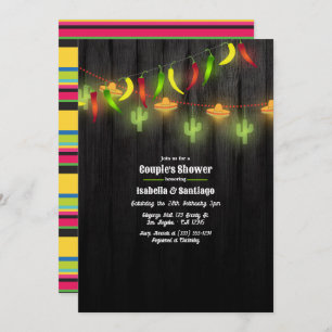 Feestelijke String Lights Fiesta Couple's Shower Kaart