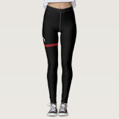 Feestelijke Suikerstok Boog Wrap Op Zwart Leggings (Voorkant)