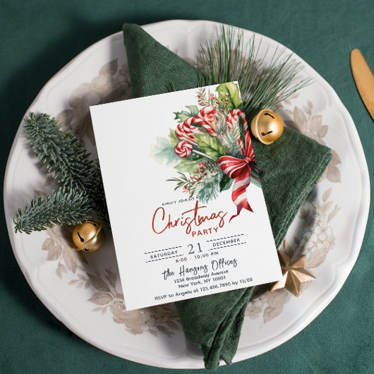 Feestelijke Sweet Candy Canes kerstfeest Kaart