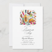 Feestelijke Tacos & Tequila Fiesta Bachelorette Ba Kaart (Voorkant)