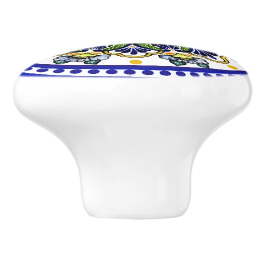 Feestelijke Talavera Siete Keramische Knop (Zijkant)