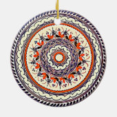 Feestelijke Talavera Uno Keramisch Ornament (Achterkant)