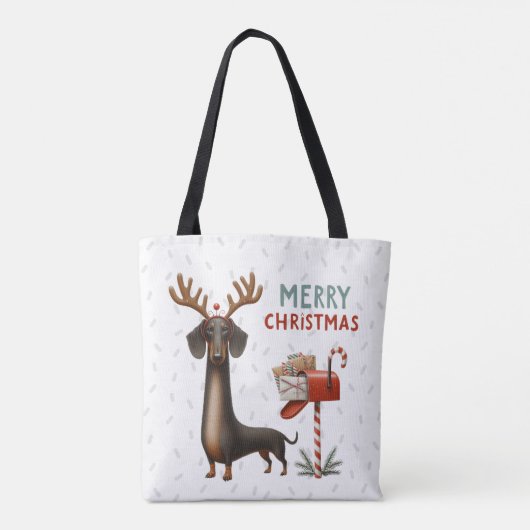 Feestelijke teckel Tas (Achterkant)