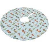 Feestelijke teckels in het sneeuwpatroon kerstboom rok (Gekanteld)