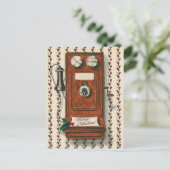 Feestelijke  telefoon Kerstmis Briefkaart (Staand voorkant)