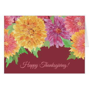 Feestelijke Thanksgiving Chrysanthemum Wenskaart
