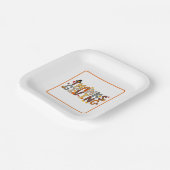 Feestelijke Thanksgiving Elements Papier Servet Papieren Bordje (Gebogen)