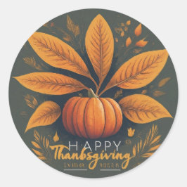 Feestelijke Thanksgiving ronde Stickers