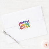 Feestelijke Thanksgiving ronde Stickers (Envelop)