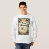 "Feestelijke Threads: Unwrap Basic T-shirt met lan (Voorkant volledig)