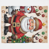 "Feestelijke Tijd" Fleece Deken (Voorkant (Horizontaal))