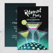 Feestelijke Toast Pensioen Uitnodigingen (Voorkant / Achterkant)