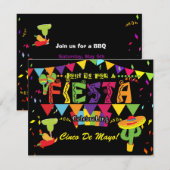 Feestelijke Uitnodiging voor Cinco De Mayo Viering (Voorkant / Achterkant)