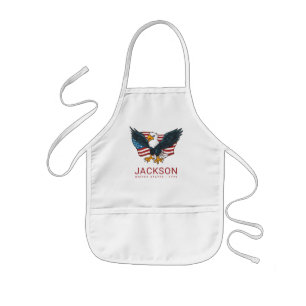 Feestelijke USA Amerikaanse Vlag Adelaar 4 juli Fe Kinder Schort