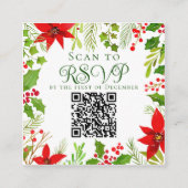 Feestelijke vakantie bruiloft website QR Code RSVP Informatiekaartje (Voorkant)