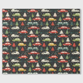 Feestelijke vakantie inpakpapier met auto's en bom (Vlak)