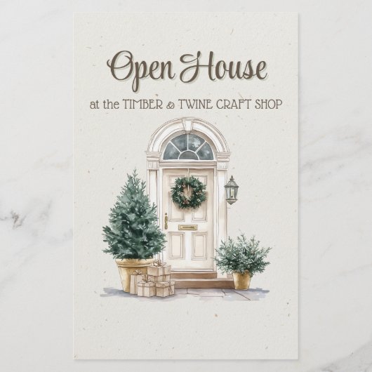 Feestelijke Vakantie open huis gezellige winkel ma Flyer (Achterkant)