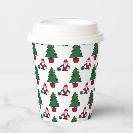 Feestelijke vakantie Santa Trees & Paper Cups Papieren Bekers
