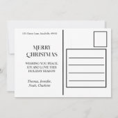 Feestelijke vakantiegiraffe | rode groene Kerstlic Kaart (Achterkant)