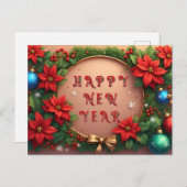 Feestelijke vakantierand feestdagenkaart (Voorkant / Achterkant)