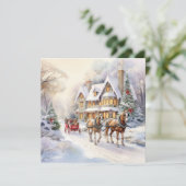 Feestelijke vakantiewensen feestdagenkaart (Staand voorkant)