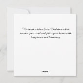 Feestelijke vakantiewensen feestdagenkaart (Achterkant)