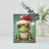 feestelijke vennenbewoner | Schattigee boomkikker Feestdagenkaart (Staand voorkant)