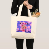 Feestelijke Verjaardag Ontwerp: Vandaag is mijn ve Grote Tote Bag (Voorkant (product))