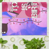 Feestelijke Verjaardag Ontwerp: Vandaag is mijn ve Theedoek (Gevouwen)