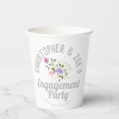 Feestelijke Verloving Papieren Bekers (Voorkant)