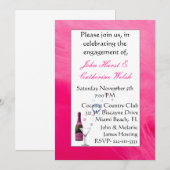 Feestelijke verlovingsfeestuitnodiging kaart (Voorkant / Achterkant)