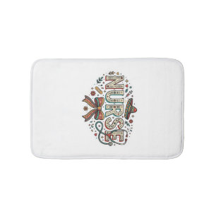 Feestelijke verpleegster vintage gravure shirt ont badmat