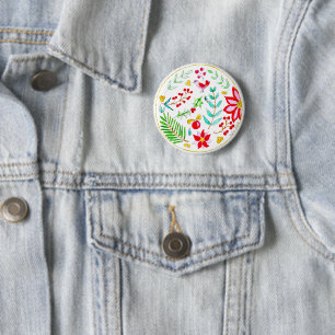 Feestelijke Versiering Ronde Button 5,7 Cm