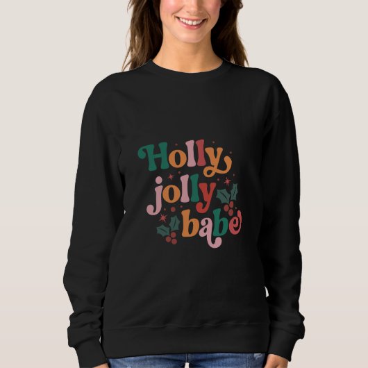 Feestelijke Vibes: Holly Jolly Bebe Wintertrui Trui (Voorkant)