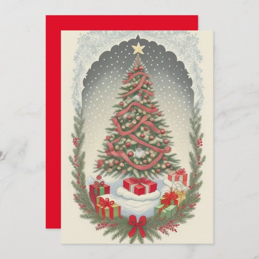 Feestelijke viering feestdagenkaart (Voorkant / Achterkant)