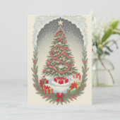 Feestelijke viering feestdagenkaart (Staand voorkant)