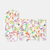 Feestelijke viering Kleurrijke Confetti Over Wit Bedankdoosjes (Uitgevouwen)