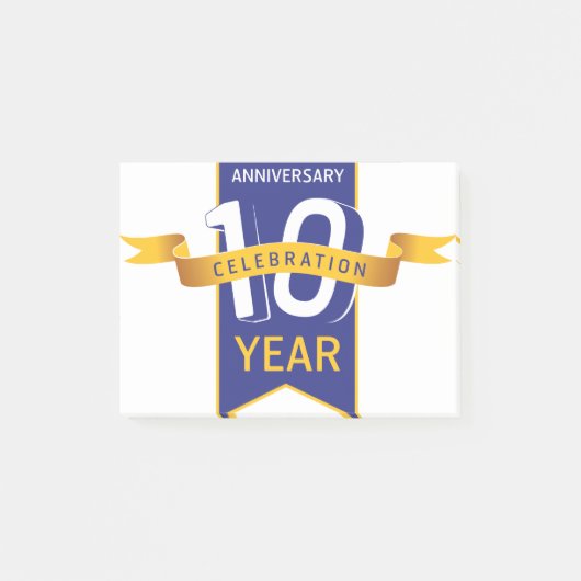Feestelijke viering van 10-jarig jubileum post-it® notes (Voorkant)