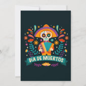 Feestelijke Viering van Dia De Muertos Kaart (Achterkant)