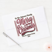 Feestelijke vierkante Sticker voor kerst (Envelop)