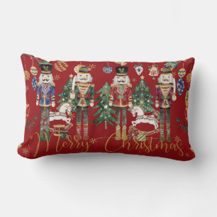 Feestelijke Vintage De Notenkraker Vrolijk Kerstro Kussen