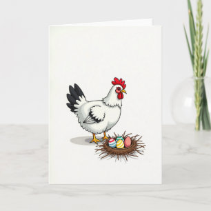 Feestelijke Vogel En Eieren Lente Kaart