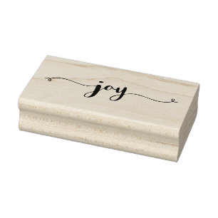 Feestelijke Vreugde Vakantie Swirls Kerstmis C Rubberstempel